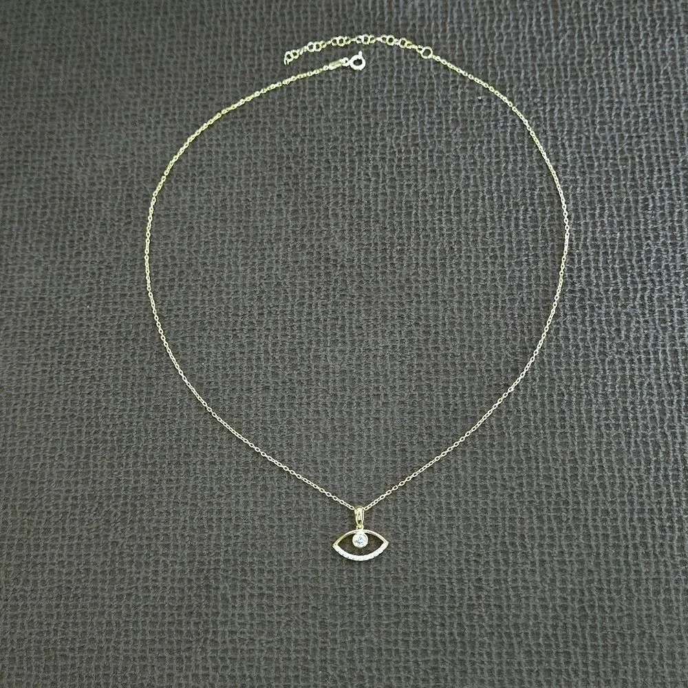 Fancy Silver🤍 Evil Eye🧿 Pendant Necklace